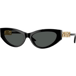 Versace VE4470B GB187 Γυναικεία Γυαλιά Ηλίου Cat Eye Κοκάλινα Μαύρα με Μαύρο Polarized Φακό