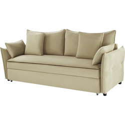 Ravenna Siri Τριθέσιος Καναπές Κρεβάτι Μπεζ 222x86x88cm 043793