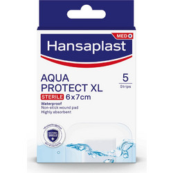 Hansaplast Aqua Protect XL Αποστειρωμένα Αδιάβροχα Αυτοκόλλητα Επιθέματα 6x7cm 5τμχ
