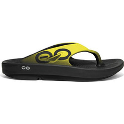 Oofos Ooriginal Sport Ανδρικές Σαγιονάρες Κίτρινες 1001-BLKYEL