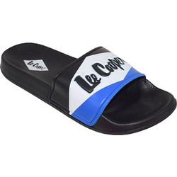 Lee Cooper Ανδρικές Παντόφλες Καλοκαιρινές Κολυμβητηρίου Μαύρες Royal Blue LC000600