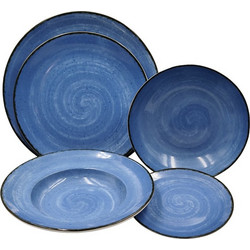 Christinholm Σετ Πιάτα Φαγητού Πορσελάνης Αqua Blue 20τμχ 77-00204849