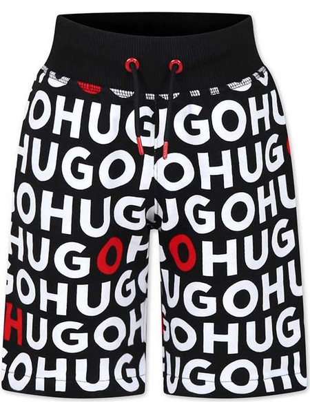 Hugo Αθλητική Παιδική Βερμούδα Μαύρη G00035-M99