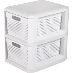 Homeplast Norma 5200310903113 Συρταριέρα Πλαστική 2 Θέσεων 33x26x34.5cm