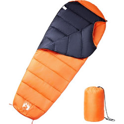 vidaXL Sleeping Bag Μονό 3 Εποχών Πορτοκαλί 94476