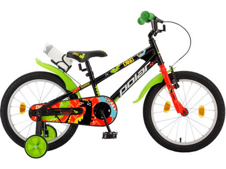 Polar Dino 2024 Παιδικό Ποδήλατο Πόλης 18" Μαύρο Lime