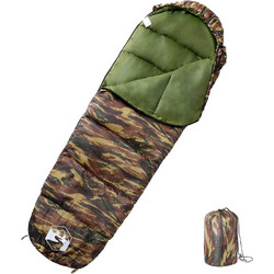 vidaXL Sleeping Bag Μονό 3 Εποχών Χακί 94505