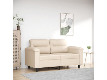 vidaXL Διθέσιος Καναπές Microfiber Μπεζ 210x77x80cm 359560
