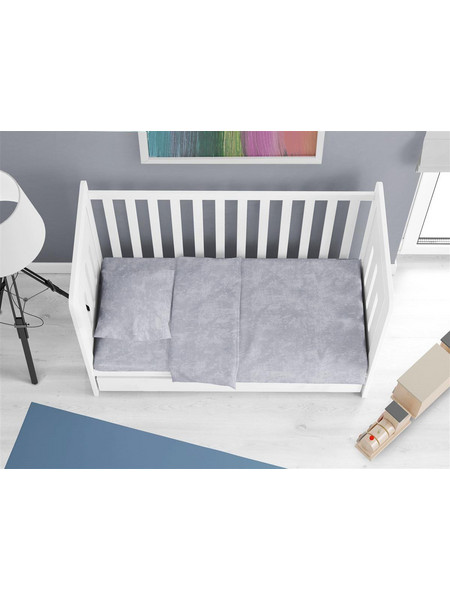 Dimcol Premium Shadow 621 Σετ Βρεφικά Σεντόνια Κούνιας Βαμβακερά 120x160 Light Grey
