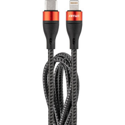 AMiO UC-17 Braided USB-A to Lightning Cable 1m Black 02929AM