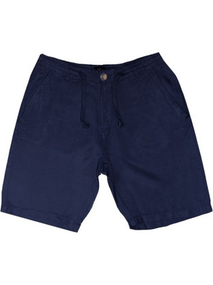Shaikko Paros Ανδρική Βερμούδα Λινή Navy Μπλε SKM123BG03-2323