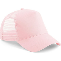 Beechfield Καπέλο Jockey με Δίχτυ Snapback Υφασμάτινο Ροζ B640
