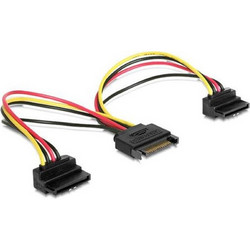 Cablexpert CC-SATAM2F-02 Καλώδιο Τροφοδοσίας 15-Pin SATA Male to 2 x 15-Pin SATA Female 0.15m Multicolor