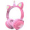 ME17 Unicorn Ασύρματα Bluetooth Παιδικά Ακουστικά On Ear Ροζ