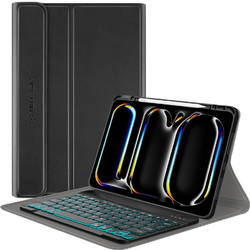 Techsuit CozyTab with Pencil RGB Wireless Magnetic Keyboard Black (iPad Pro 11" 2024)