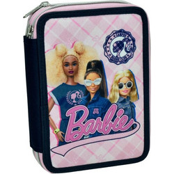 Gim Barbie Varsity Κασετίνα Γεμάτη με 2 Θήκες Ροζ 349-87100