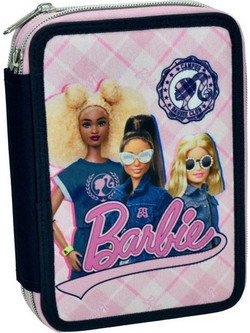 Gim Barbie Varsity Κασετίνα Γεμάτη με 2 Θήκες Ροζ 349-87100
