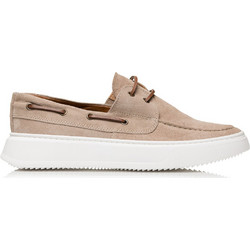 Northway Ανδρικά Μοκασίνια Boat Shoes Δερμάτινα Εκρού 924