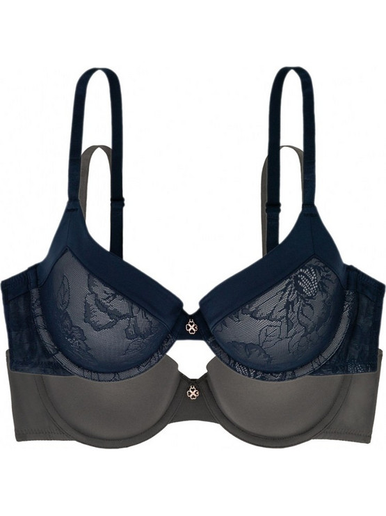 Dorina Σουτιέν Balconette με Μπανέλα Navy Μπλε Ανθρακί D01645X-Y28