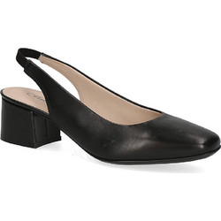 Caprice Ανατομικές Γόβες Slingback Δερμάτινες με Χοντρό Χαμηλό Τακούνι Μαύρες 9-29500-42-022