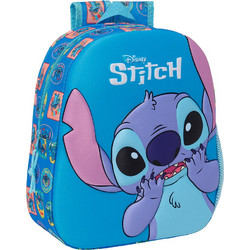 Safta 3D Stitch Σχολική Τσάντα Πλάτης Νηπιαγωγείου Γαλάζια 622454890