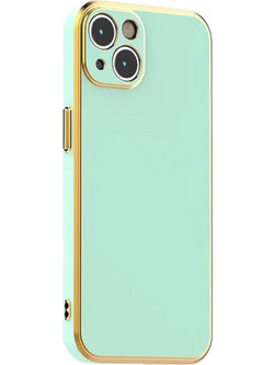 Bodycell Gold Plated Silicon Back Cover Mint Green (iPhone 14 Plus)