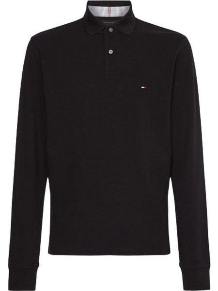 Tommy Hilfiger Ανδρική Μπλούζα Polo Μακρυμάνικη Μαύρη MW0MW20183-BD5
