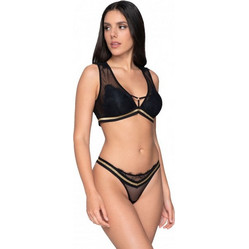 Luna Bralette Push Up χωρίς Μπανέλα Μαύρο 15252