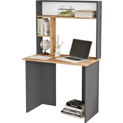 ArteLibre Brompton Γραφείο Ξύλινο με Βιβλιοθήκη 148x90x516cm 15350086