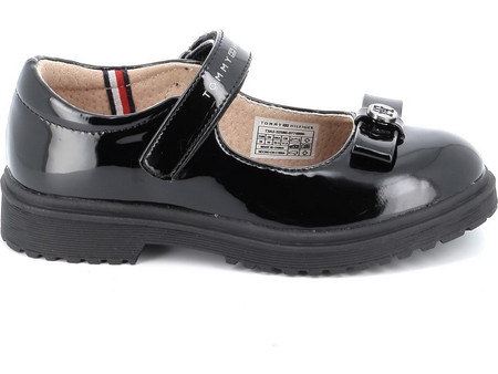 Tommy Hilfiger Παιδικές Μπαλαρίνες Λουστρίνι με Σκρατς Μαύρες T3A3-32580-0774-999