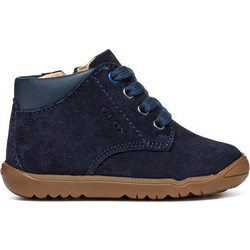 Geox Macchia Παιδικά Ημίμποτα Navy Μπλε Suede με Φερμουάρ B464NA 022BC C4002