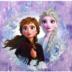 Diamond Dotz Frozen 2 Snow Sisters Καμβάς Diamond Painting Kit 40x40cm CD851901209