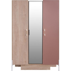 Martin Home Τρίφυλλη Ντουλάπα Ρούχων Rosetta Δρυς 134x61x200cm 0552-4WARO134ROZ