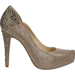 Jessica Simpson Pehyton Γόβες με Χοντρό Ψηλό Τακούνι Φιάπα & Στρας Ροζ Χρυσές JSPMSH-GOLD