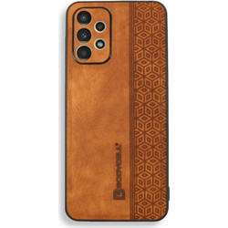 Bodycell Pattern Leather Back Cover Brown (Samsung Galaxy A13 4G)