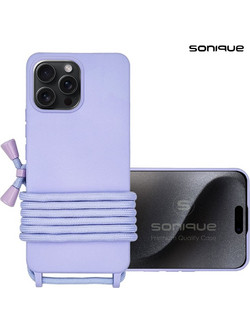 Sonique Silicone CarryHang Back Cover Lilac (iPhone 15 Pro Max)