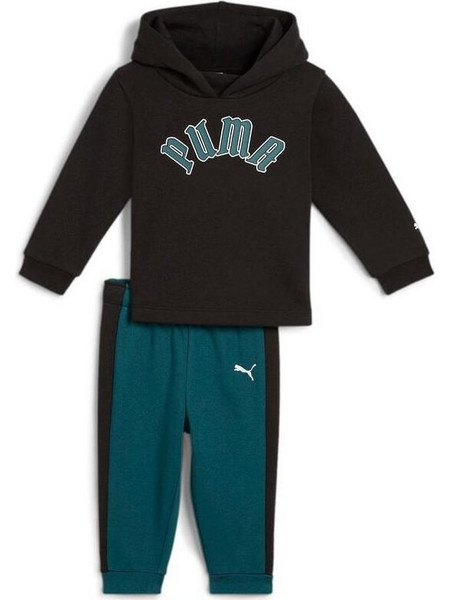 Puma Παιδικό Σετ Φόρμας Μαύρο Πετρόλ 628016-01