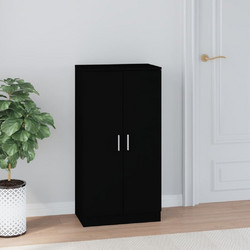 vidaXL Παπουτσοθήκη Μοριοσανίδας Μαύρη M55xΠ35xY108cm 342665