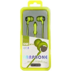 KWY Bass SNK-K16 Handsfree In-Ear 3.5mm Lime