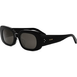 Celine CL40287I 01A Ανδρικά Γυαλιά Ηλίου Ορθογώνια Κοκάλινα Μαύρα με Μαύρο Φακό