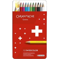 Caran d'Ache Swisscolor Κασετίνα Ξυλομπογιές Σετ 12τμχ 233.342568