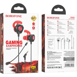 Borofone BM81 Handsfree In-Ear 3.5mm Black Red
