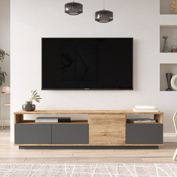 ArteLibre Έπιπλο Τηλεόρασης Ξύλινο Πεύκο Μ180xΠ44.8xΥ44.6cm Essex 15350028