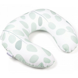 Doomoo Softy Leaves Μαξιλάρι Θηλασμού & Relax Λευκό Πράσινο Mint 150cm