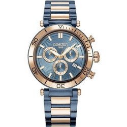 Roamer Toscana Ανδρικό Ρολόι Χρονογράφος με Μπλε Μεταλλικό Μπρασελέ 994837494520