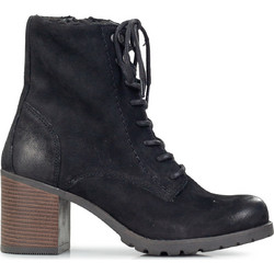 Clarks Γυναικεία Αρβυλάκια Suede Μαύρα με Χοντρό Ψηλό Τακούνι 26167720