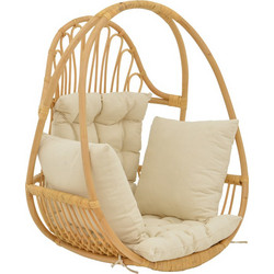 Pakoworld Jorg Κρεμαστή Κούνια Φωλιά Wicker Μπεζ 335-000022