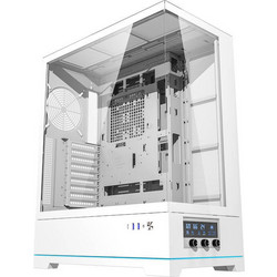 Darkflash DY451L White Gaming Midi Tower Κουτί Υπολογιστή RGB με Πλαϊνό Παράθυρο