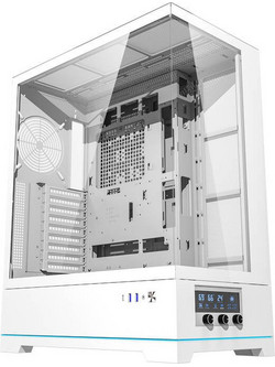 Darkflash DY451L White Gaming Midi Tower Κουτί Υπολογιστή RGB με Πλαϊνό Παράθυρο