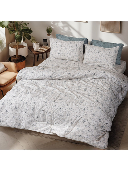 Beauty Home Σετ Σεντόνια King Size Βαμβακερά 270x260 Art 12637 Cinsault Μπεζ